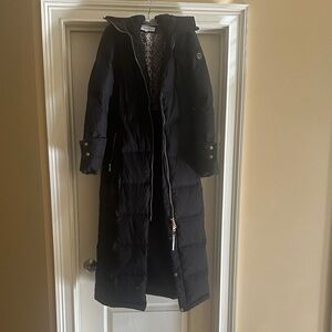 Calvin Klein Women's Black Long Puffer Coat